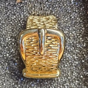 Vintage Ross Simon gold over sterling silver 925. Watch strap band ring. Size 10